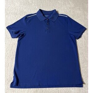 Banana Republic Men's L /T Blue Short Sleeve 3 Button Collared Golf Polo Shirt